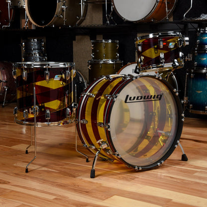 Ludwig Vistalite 13/16/24 3pc. Drum Kit Red/Yellow Limited Edition Drums and Percussion / Acoustic Drums / Full Acoustic Kits