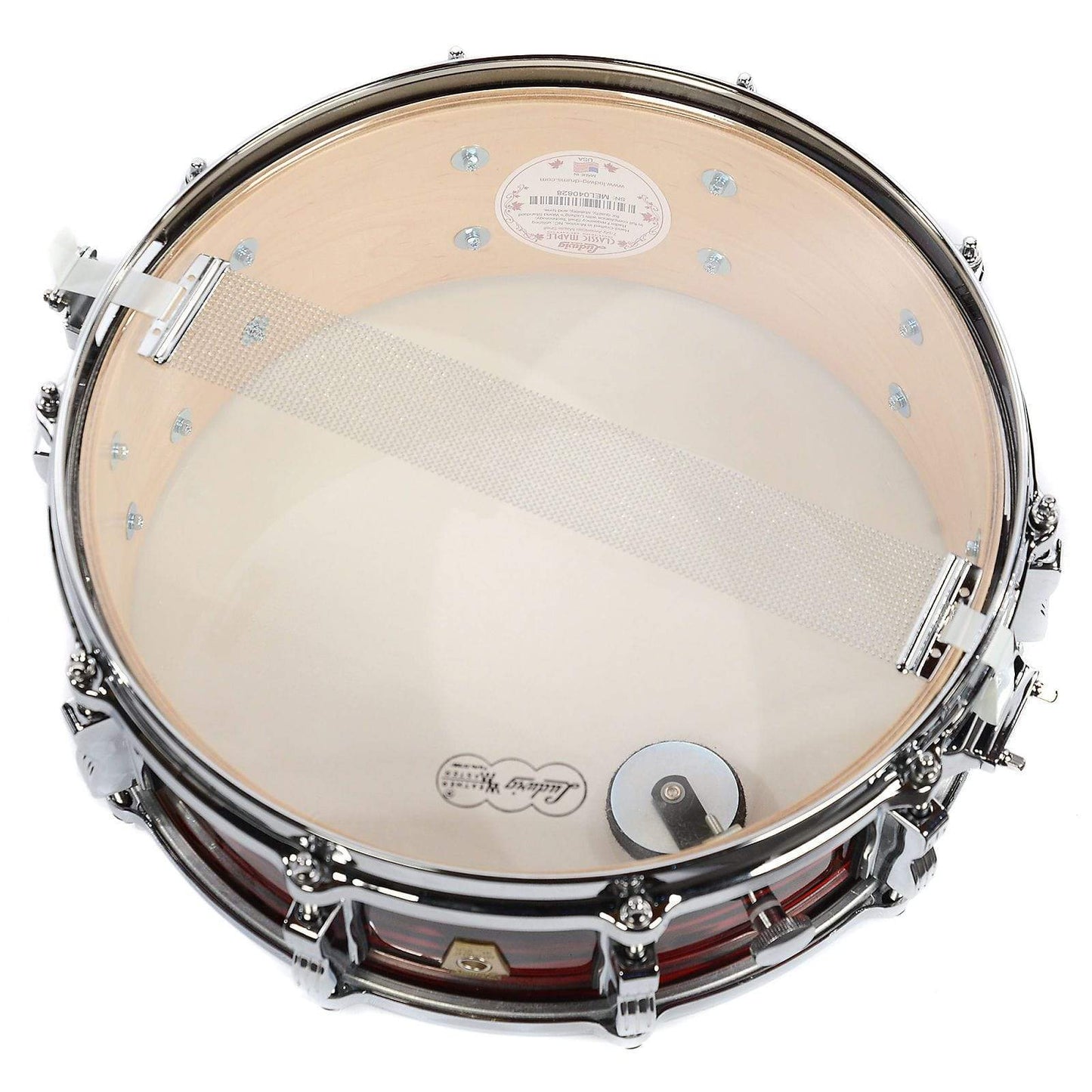 Ludwig 5x14 Classic Maple Snare Drum Red Oyster w/P86, Tone Control, & Die Cast Hoops Drums and Percussion / Acoustic Drums / Snare