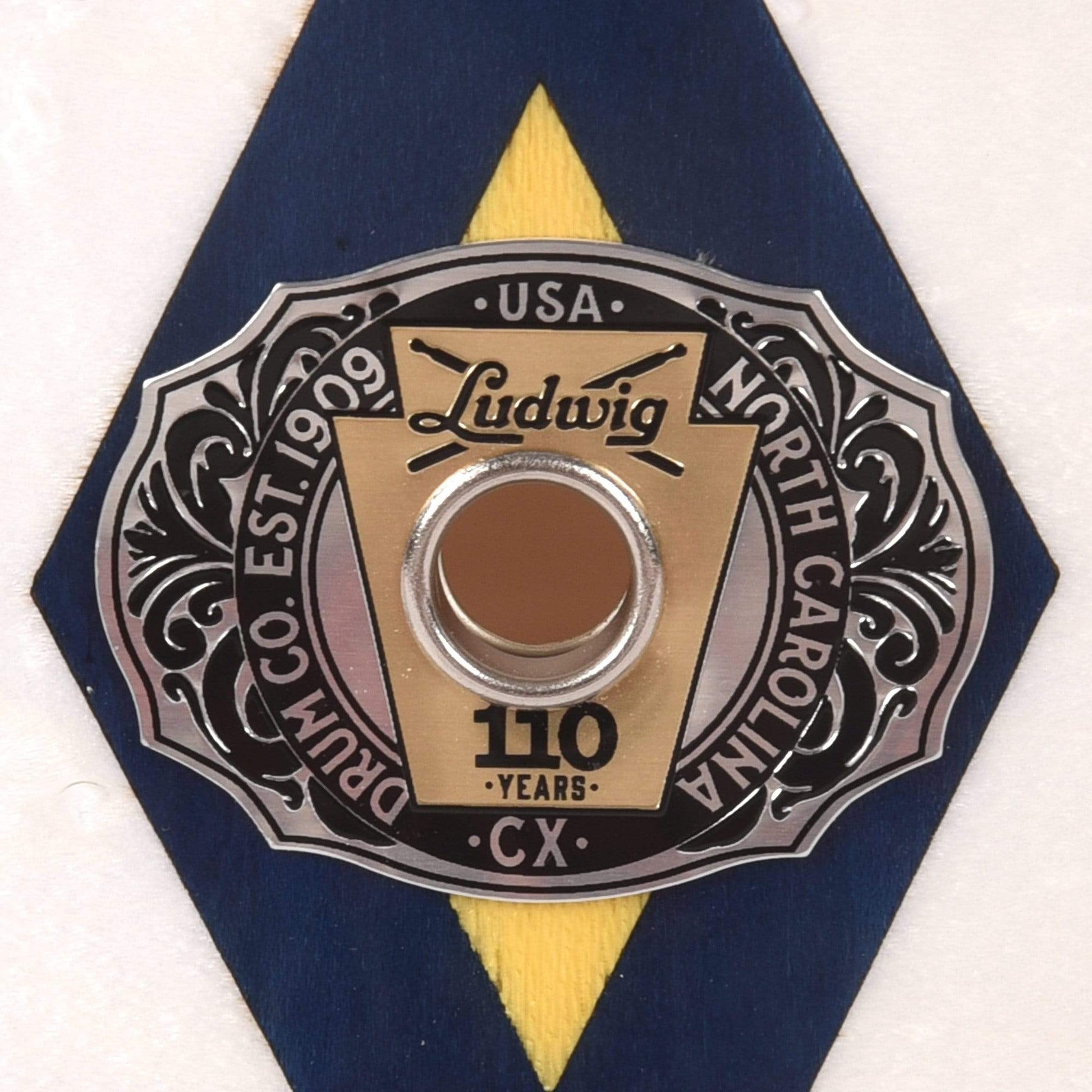 Ludwig 6.5x14 110th Anniversary Legacy Mahogany Snare Drum White w/Diamond Flash Inlay Drums and Percussion / Acoustic Drums / Snare