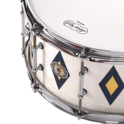 Ludwig 6.5x14 110th Anniversary Legacy Mahogany Snare Drum White w/Diamond Flash Inlay Drums and Percussion / Acoustic Drums / Snare
