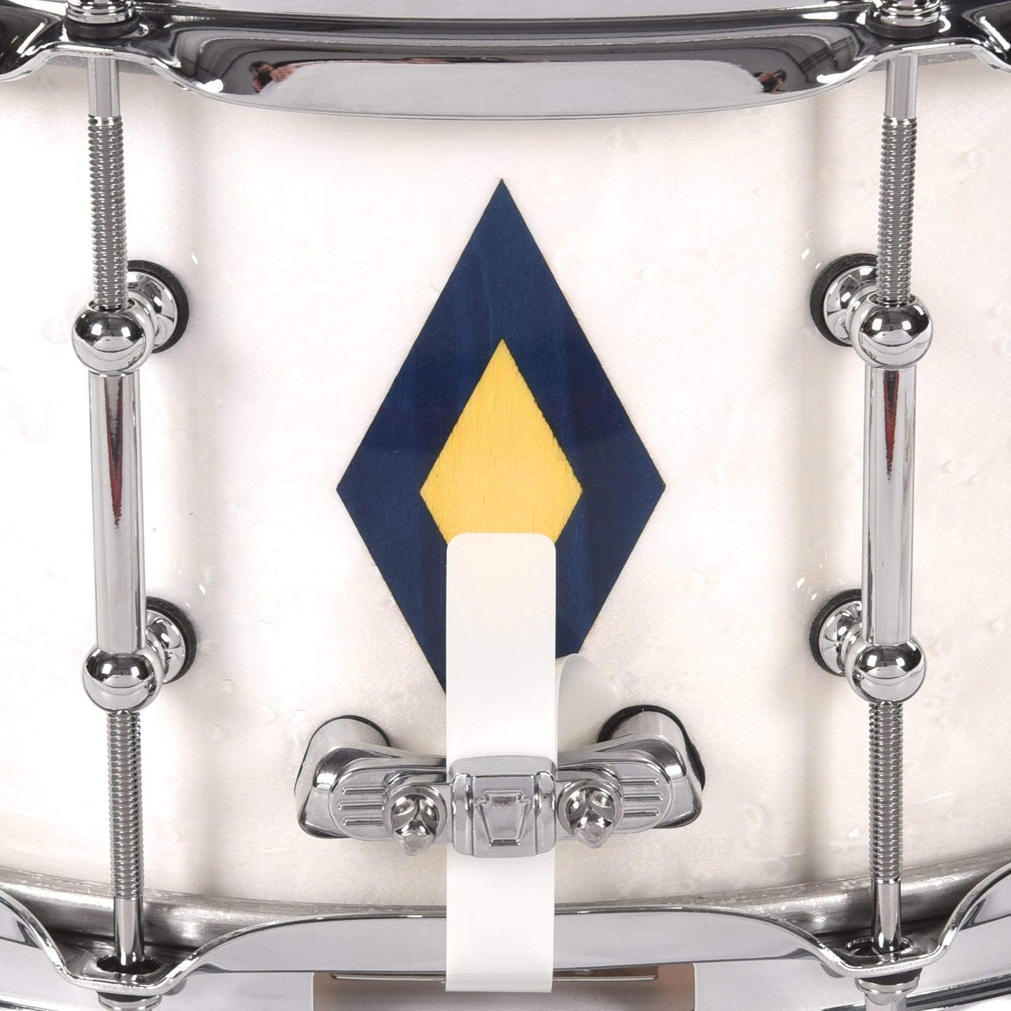 Ludwig 6.5x14 110th Anniversary Legacy Mahogany Snare Drum White w/Diamond Flash Inlay Drums and Percussion / Acoustic Drums / Snare