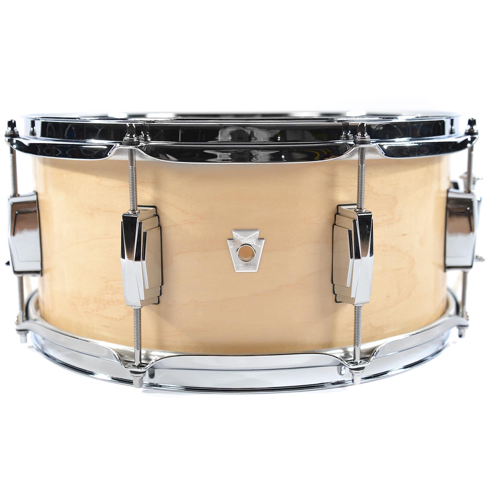 Ludwig 6.5x14 Club Date Snare Drum Natural Satin Chicago Music Exchange