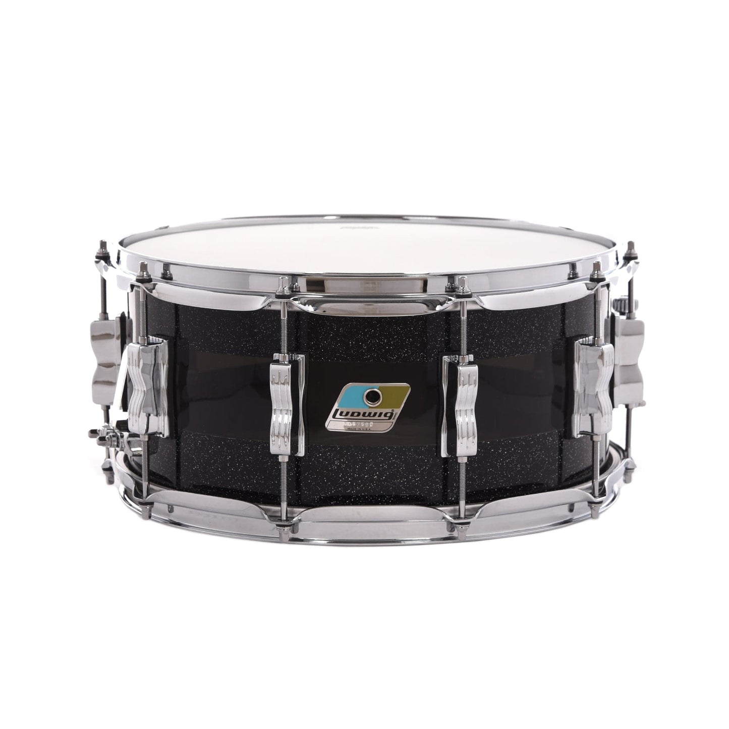 Ludwig 6.5x14 Vistalite Snare Drum Black Sparkle/Smoke/Black Sparkle Limited Edition Drums and Percussion / Acoustic Drums / Snare