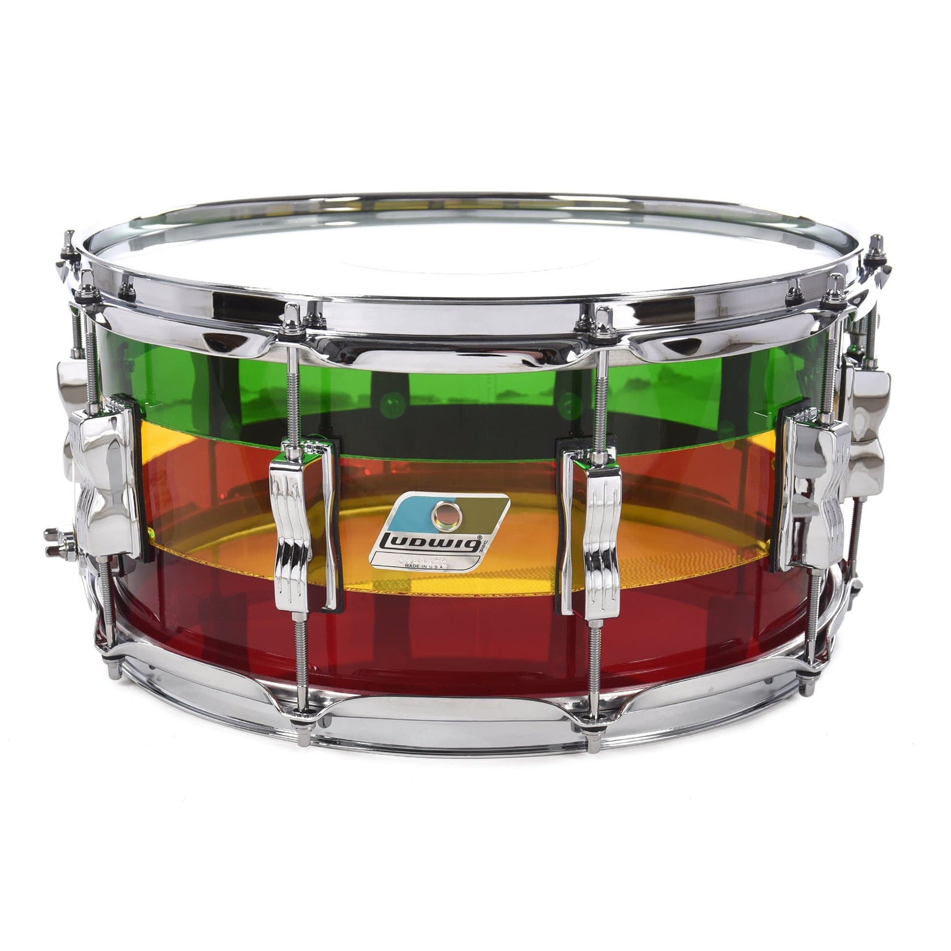 Ludwig 6.5x14 Vistalite Snare Drum Island Sunrise Limited Edition Drums and Percussion / Acoustic Drums / Snare