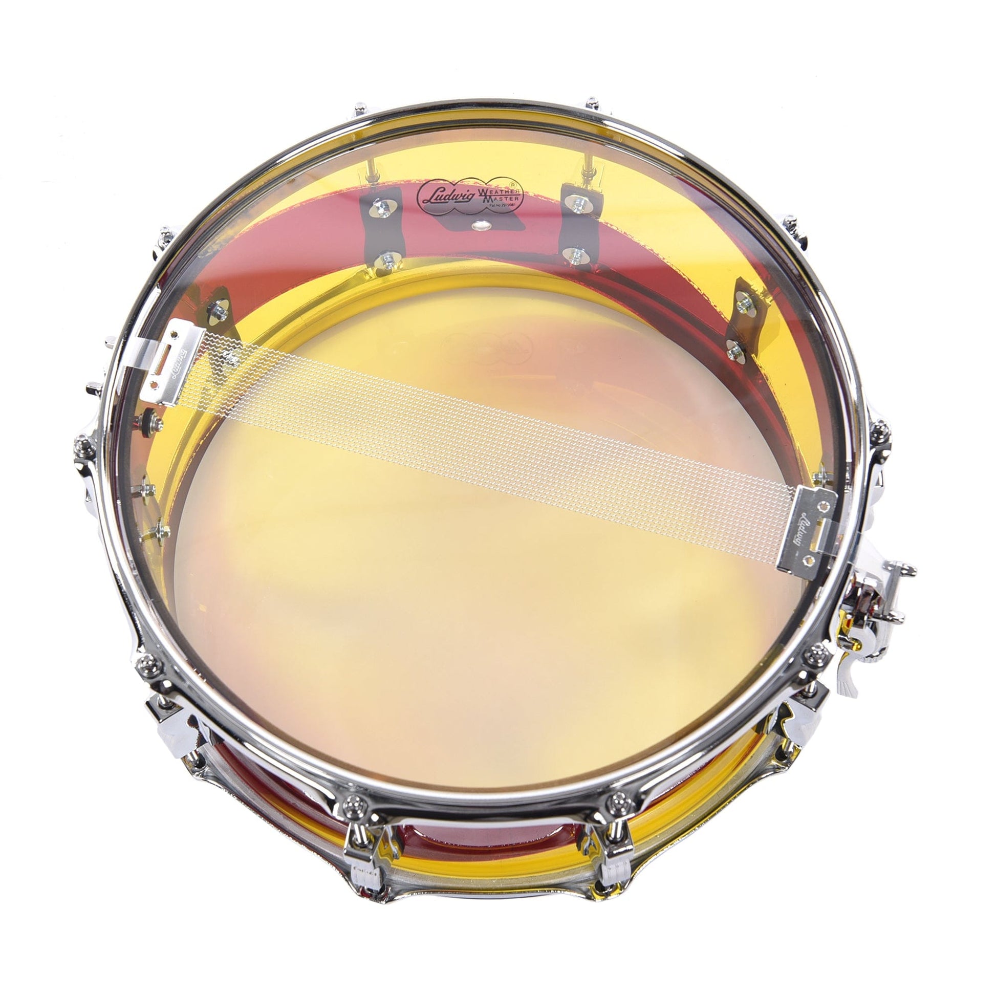 Ludwig 6.5x14 Vistalite Snare Drum Red/Yellow Limited Edition Drums and Percussion / Acoustic Drums / Snare