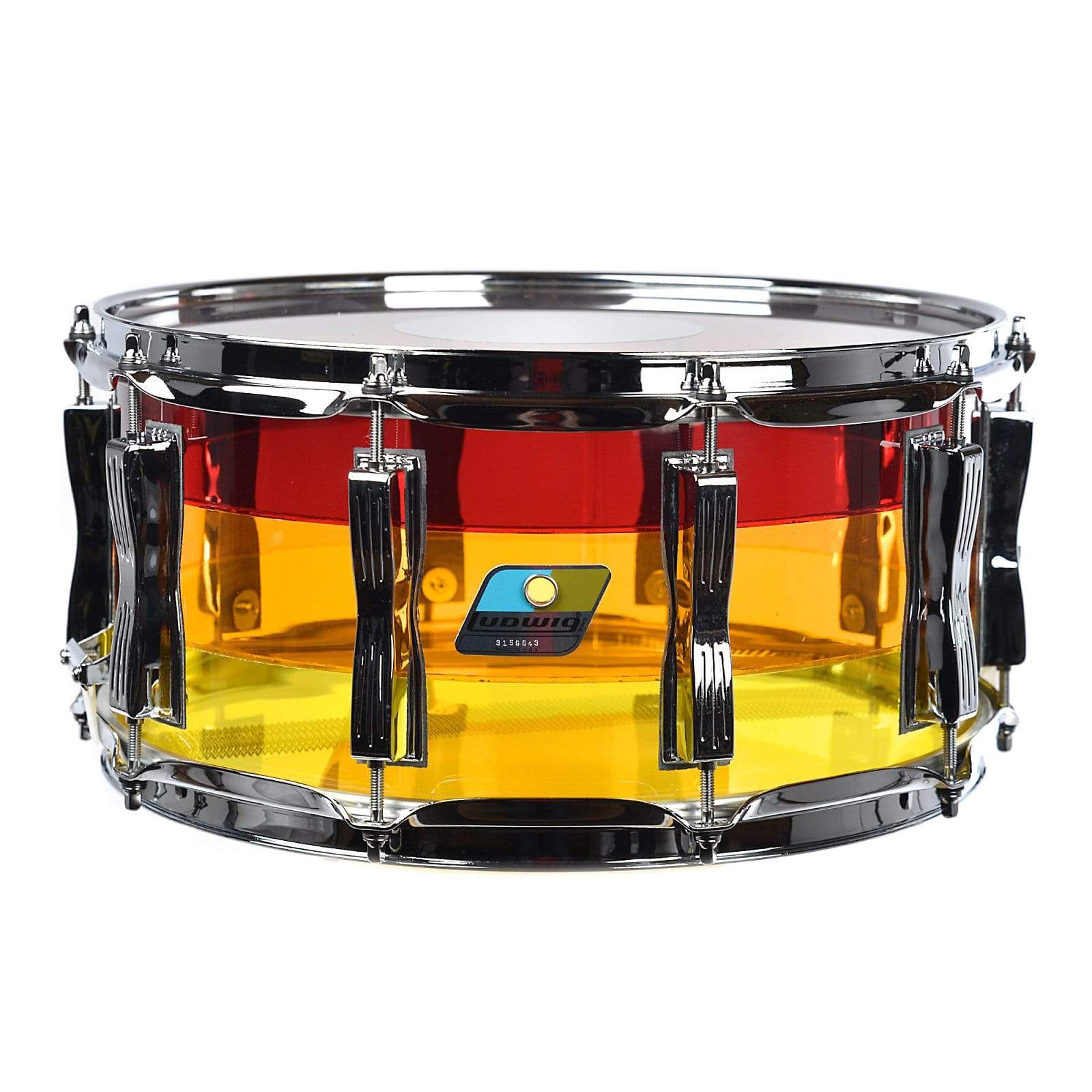 Ludwig 6.5x14 Vistalite Snare Drum Tequila Sunrise Chicago Music Exchange