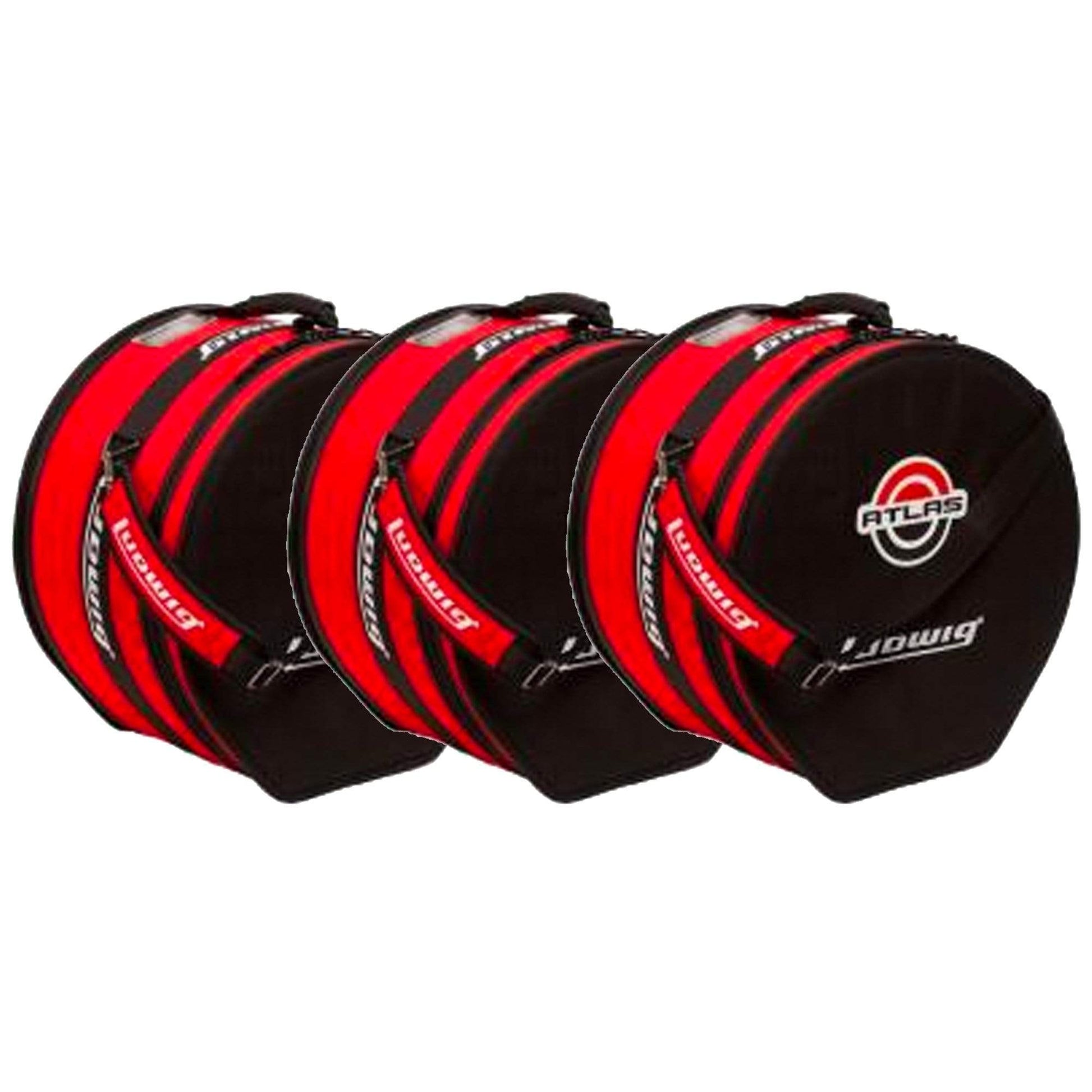 Ludwig Atlas Pro 13x9/16x16/22x16 Drum Bag/Case (3 Pack Bundle) Drums and Percussion / Parts and Accessories / Cases and Bags
