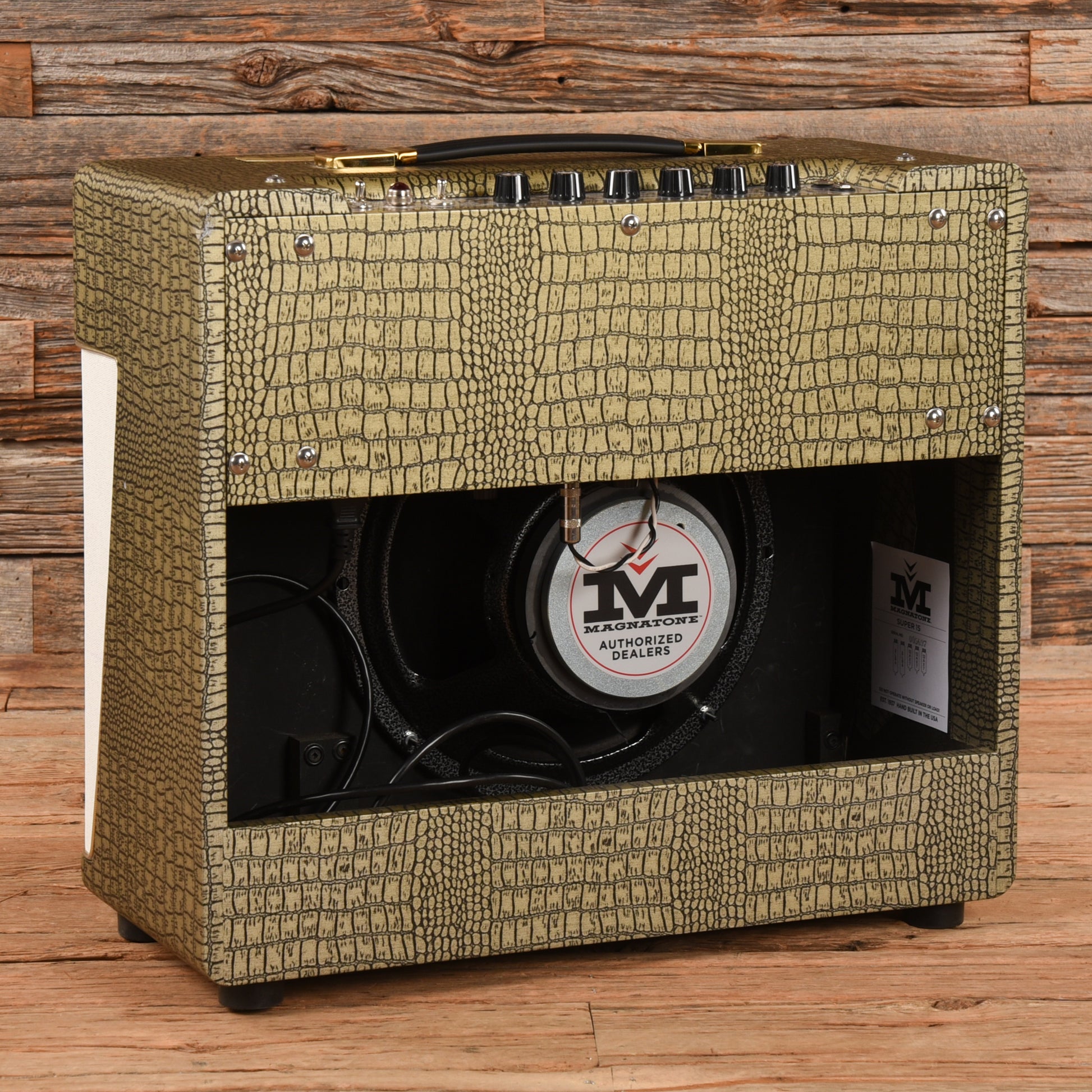 Magnatone Super Fifteen 15-Watt 1x12" Guitar Combo Amp Gold Croc Amps / Guitar Amps / Guitar Cabinets