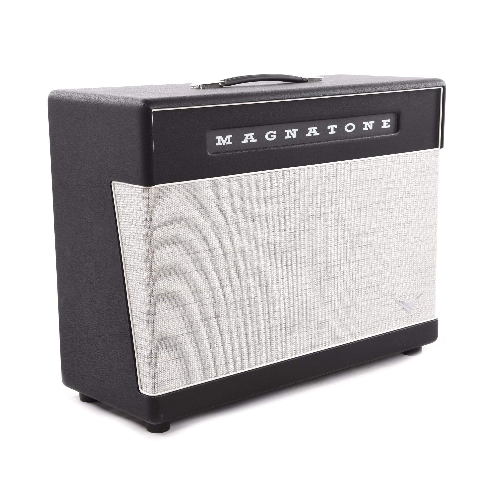 Magnatone 2x12 Lighted Cabinet Black 8 Ohms Amps / Guitar Cabinets