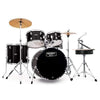 Mapex Rebel 10/12/14/20/5x14 5pc. Drum Kit Black w/Hardware & Cymbals Drums and Percussion / Acoustic Drums / Full Acoustic Kits
