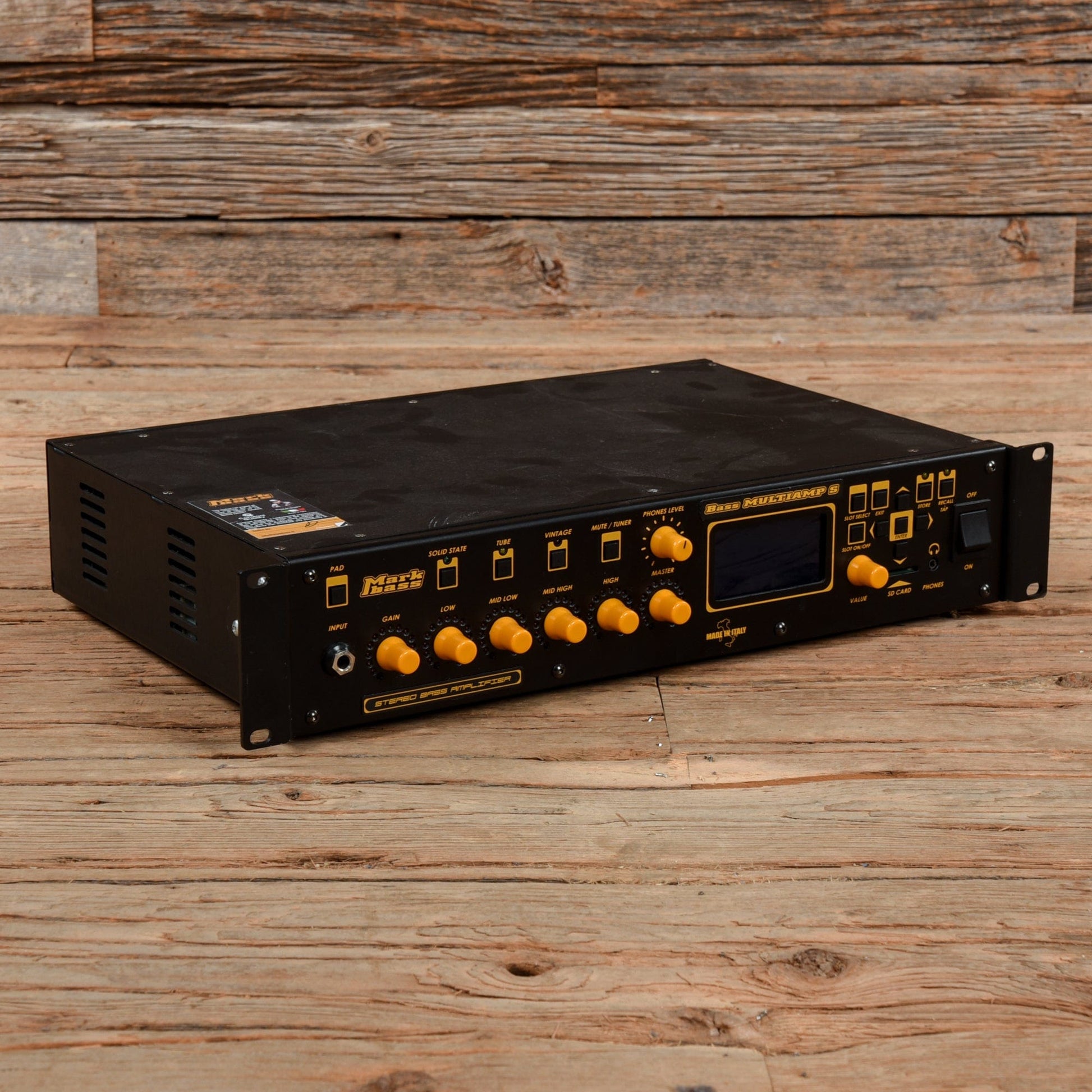 Markbass MBH110018 Multiamp S Stereo 600-Watt Solid State Bass Head with Effects Amps / Guitar Heads