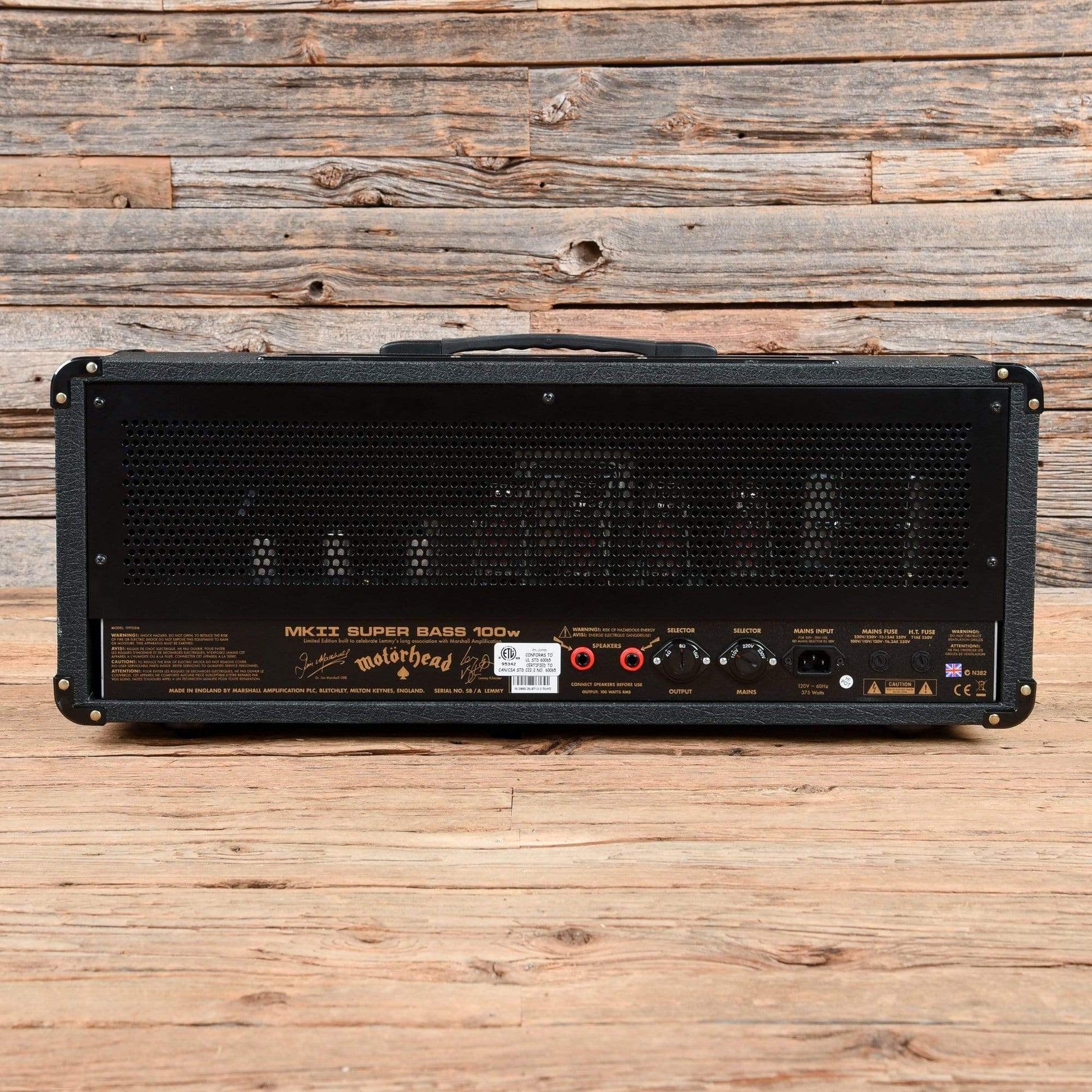 Marshall Model 1992LEM Lemmy Kilmeister Signature Super Bass MkII 100w Bass Head Amps / Bass Heads