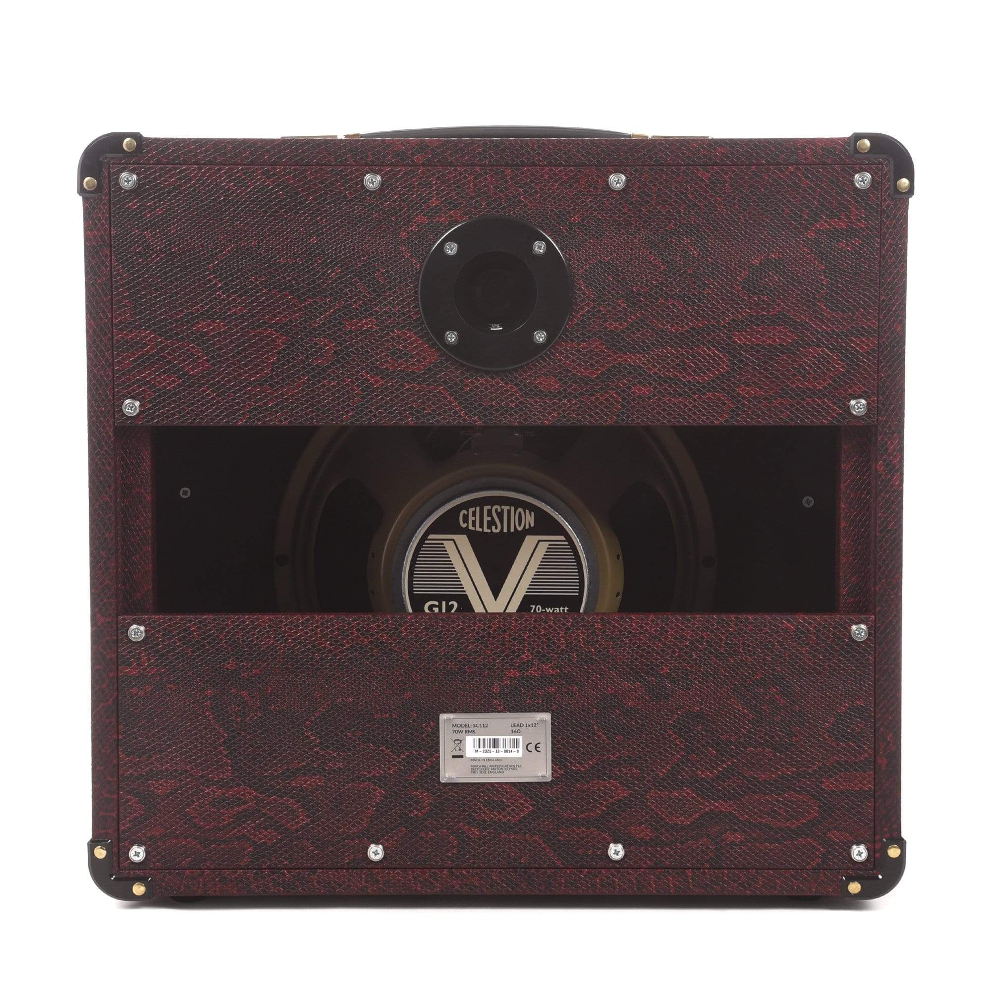 Marshall Limited Edition SC112 Studio Classic Black & Red Snakeskin 1x12 Speaker Cabinet 70W 16 Ohm Mono Amps / Guitar Cabinets