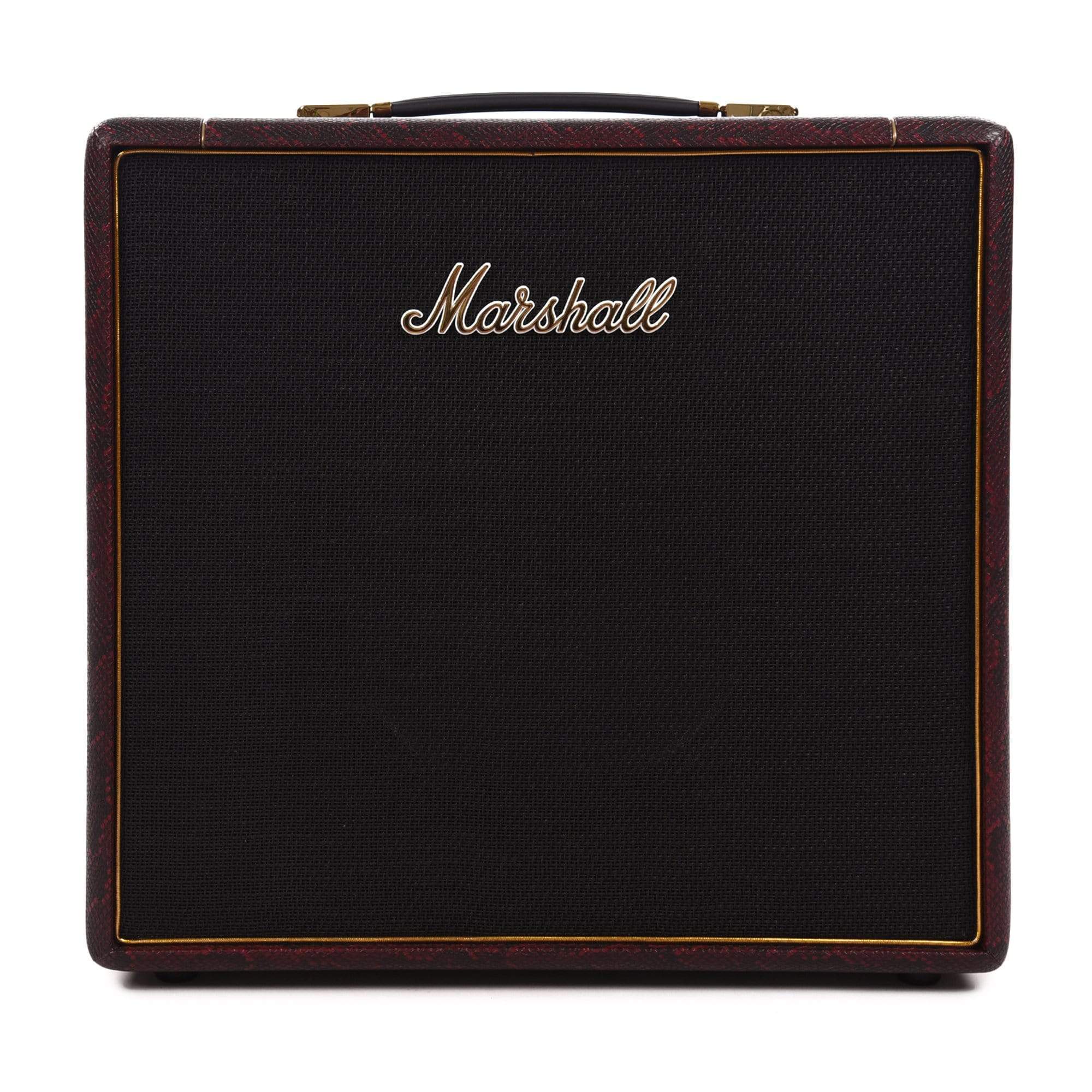Marshall Limited Edition SV112 Studio Vintage Black & Red Snakeskin Plexi 1x12 Speaker 70W Cabinet 16 Ohm Mono Amps / Guitar Cabinets
