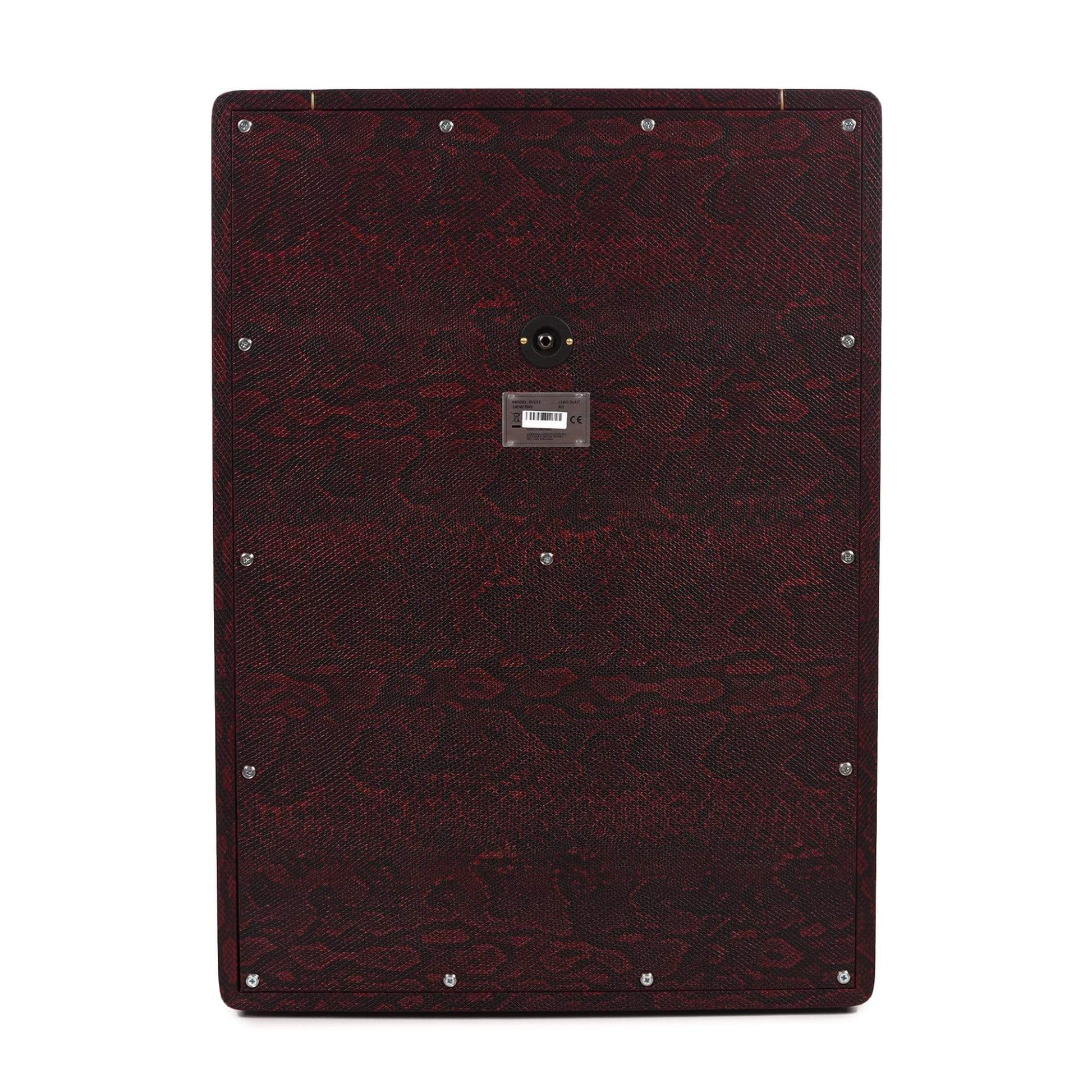 Marshall Limited Edition SV212 Studio Vintage Black & Red Snakeskin Plexi 2x12 Speaker Cabinet 140W 8 Ohm Mono Amps / Guitar Cabinets
