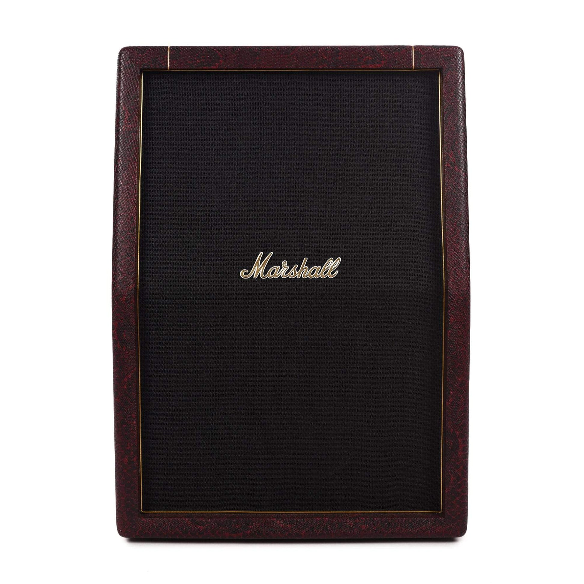 Marshall Limited Edition SV212 Studio Vintage Black & Red Snakeskin Plexi 2x12 Speaker Cabinet 140W 8 Ohm Mono Amps / Guitar Cabinets