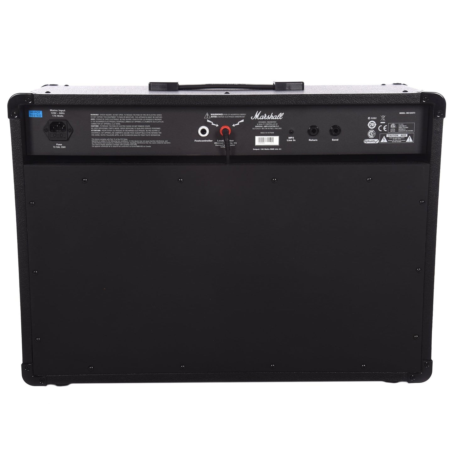 Marshall MG102GFX 100W 2x12" Combo w/4 Programmable Channels, FX, MP3 Input, & Two-Way Footswitch Pr Amps / Guitar Combos