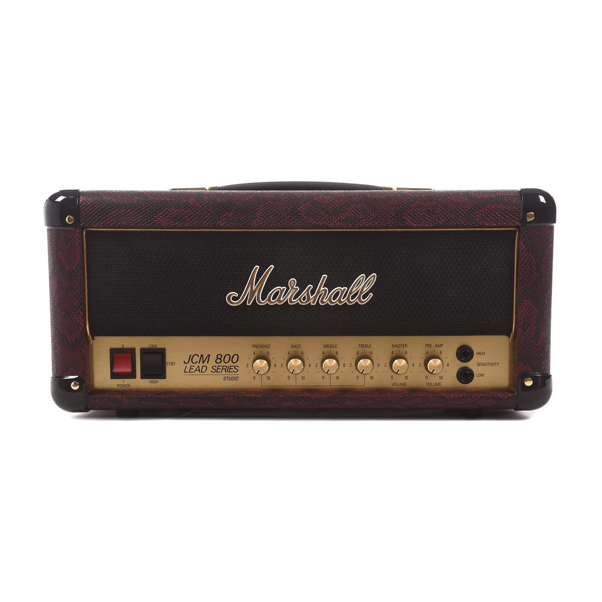 Marshall Limited Edition SC20H Studio Classic Black & Red Snakeskin JCM800 Series 20W All-Valve 2203 Head w/FX Loop and DI Amps / Guitar Heads