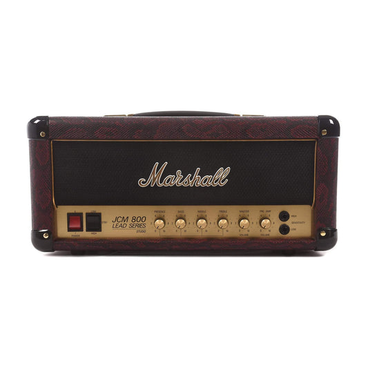 Marshall Limited Edition SC20H Studio Classic Black & Red Snakeskin JCM800 Series 20W All-Valve 2203 Head w/FX Loop and DI Amps / Guitar Heads
