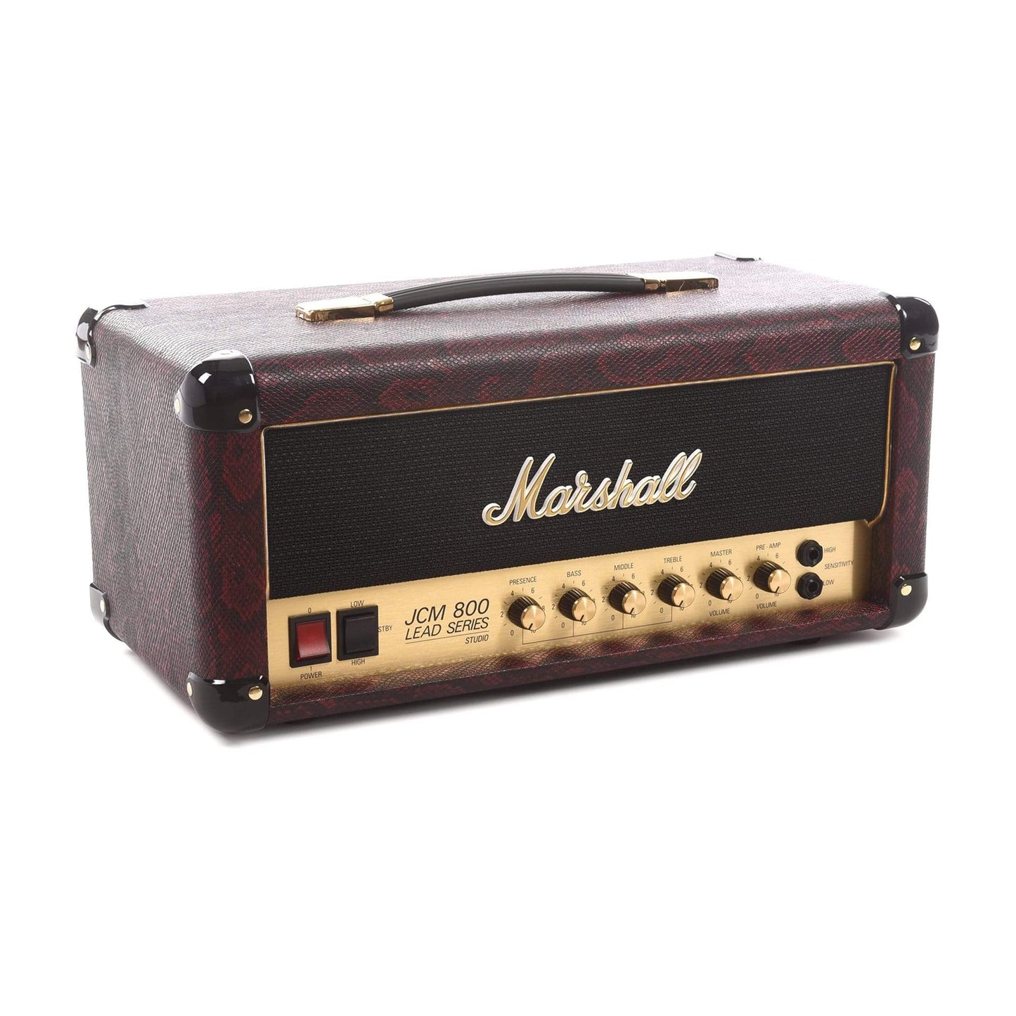Marshall Limited Edition SC20H Studio Classic Black & Red Snakeskin JCM800 Series 20W All-Valve 2203 Head w/FX Loop and DI Amps / Guitar Heads
