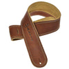 Martin Soft Baseball Leather Guitar Strap - Brown Suede Accessories / Straps