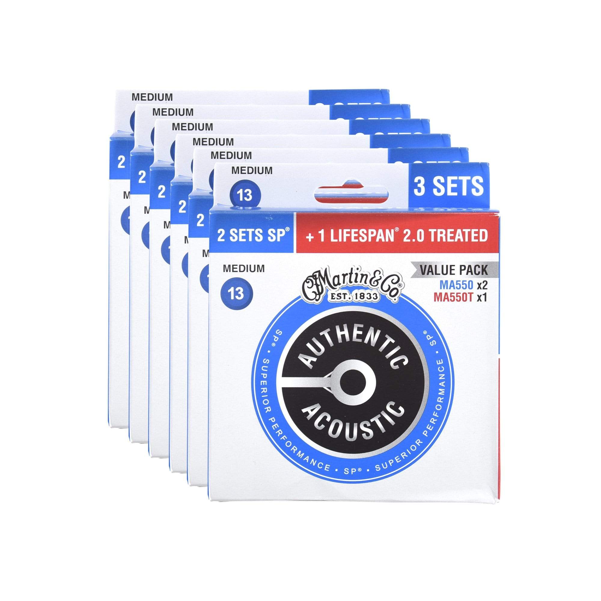 Martin Authentic Acoustic Acoustic MA550 & MA550T 18 Pack Bundle Accessories / Strings / Guitar Strings