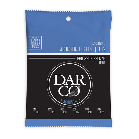 Martin D200 Darco Acoustic 92/8 Phosphor Bronze 12-String Lights 10-47 Accessories / Strings / Guitar Strings