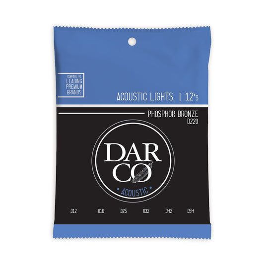 Martin D220 Darco Acoustic 92/8 Phosphor Bronze Lights 12-54 Accessories / Strings / Guitar Strings
