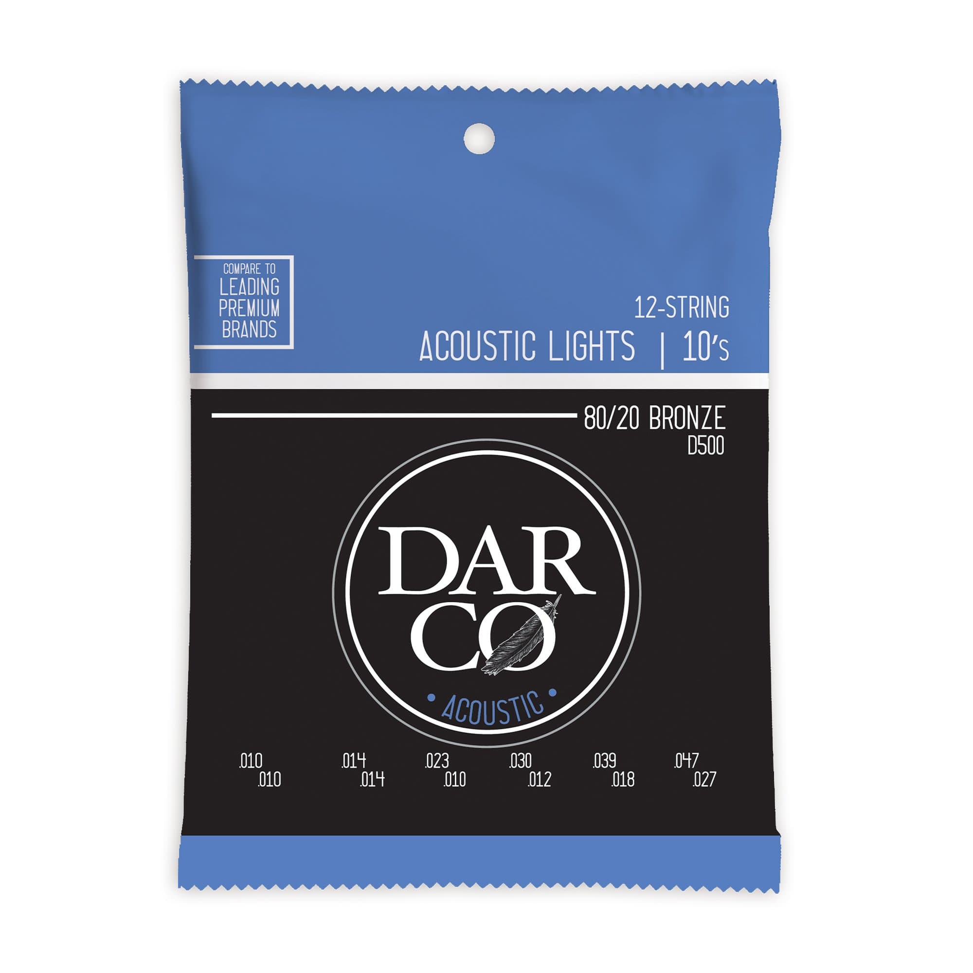 Martin D500 Darco Acoustic 80/20 Bronze 12-String Lights 10-47 Accessories / Strings / Guitar Strings