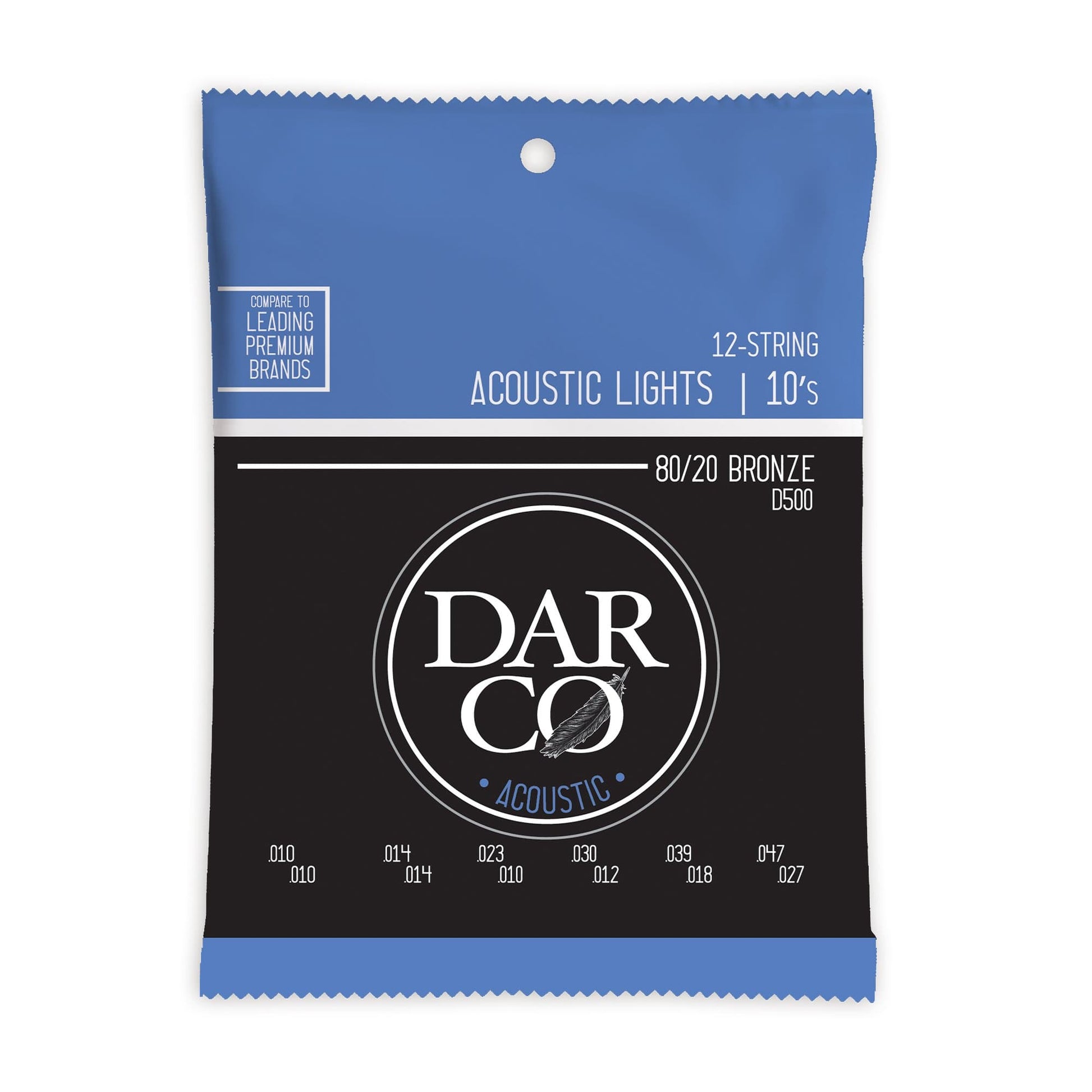 Martin D500 Darco Acoustic 80/20 Bronze 12-String Lights 10-47 Accessories / Strings / Guitar Strings