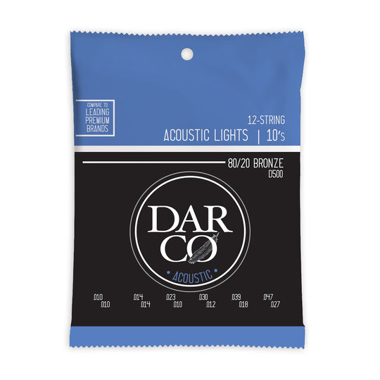 Martin D500 Darco Acoustic 80/20 Bronze 12-String Lights 10-47 Accessories / Strings / Guitar Strings
