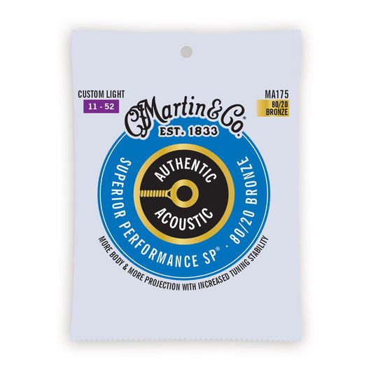 Martin MA175 Authentic Acoustic SP 80/20 Bronze Custom Light 11-52 Accessories / Strings / Guitar Strings