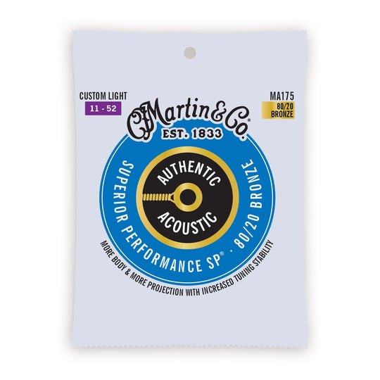 Martin MA175 Authentic Acoustic SP 80/20 Bronze Custom Light 11-52 Accessories / Strings / Guitar Strings