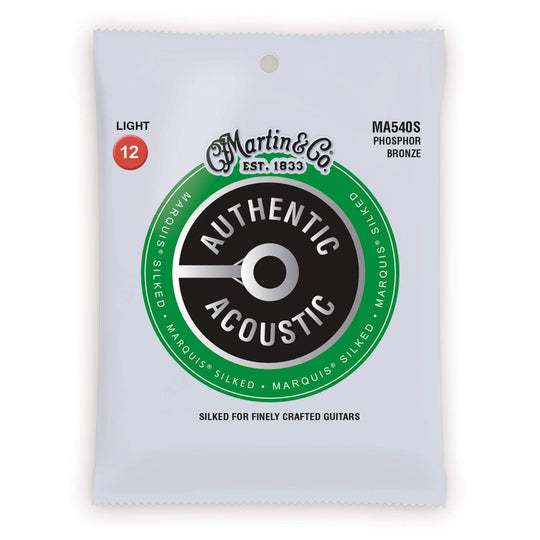 Martin MA540S Authentic Acoustic Marquis Silked 92/8 Phosphor Bronze Light 12-54 Accessories / Strings / Guitar Strings