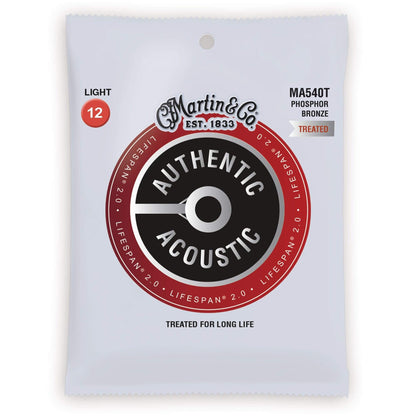 Martin MA540T Authentic Acoustic Lifespan 2.0 92/8 Phosphor Bronze Light 12-54 Accessories / Strings / Guitar Strings