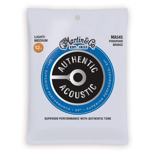 Martin MA545 Authentic Acoustic SP 92/8 Phosphor Bronze Light/Medium 12.5-55 Accessories / Strings / Guitar Strings