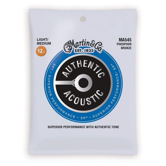 Martin MA545 Authentic Acoustic SP 92/8 Phosphor Bronze Light/Medium 12.5-55 Accessories / Strings / Guitar Strings