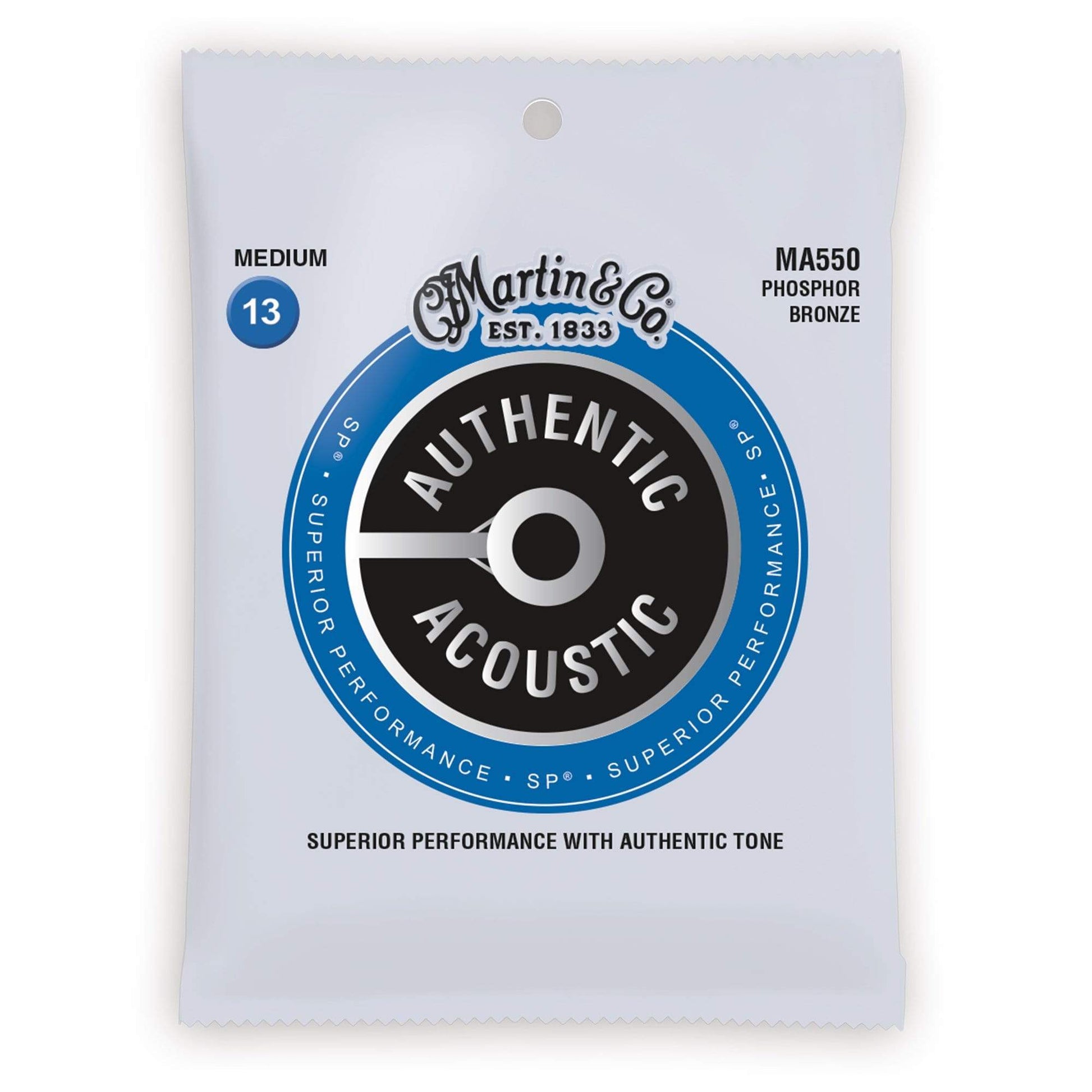 Martin MA550 Authentic Acoustic SP 92/8 Phosphor Bronze Medium 13-56 Accessories / Strings / Guitar Strings