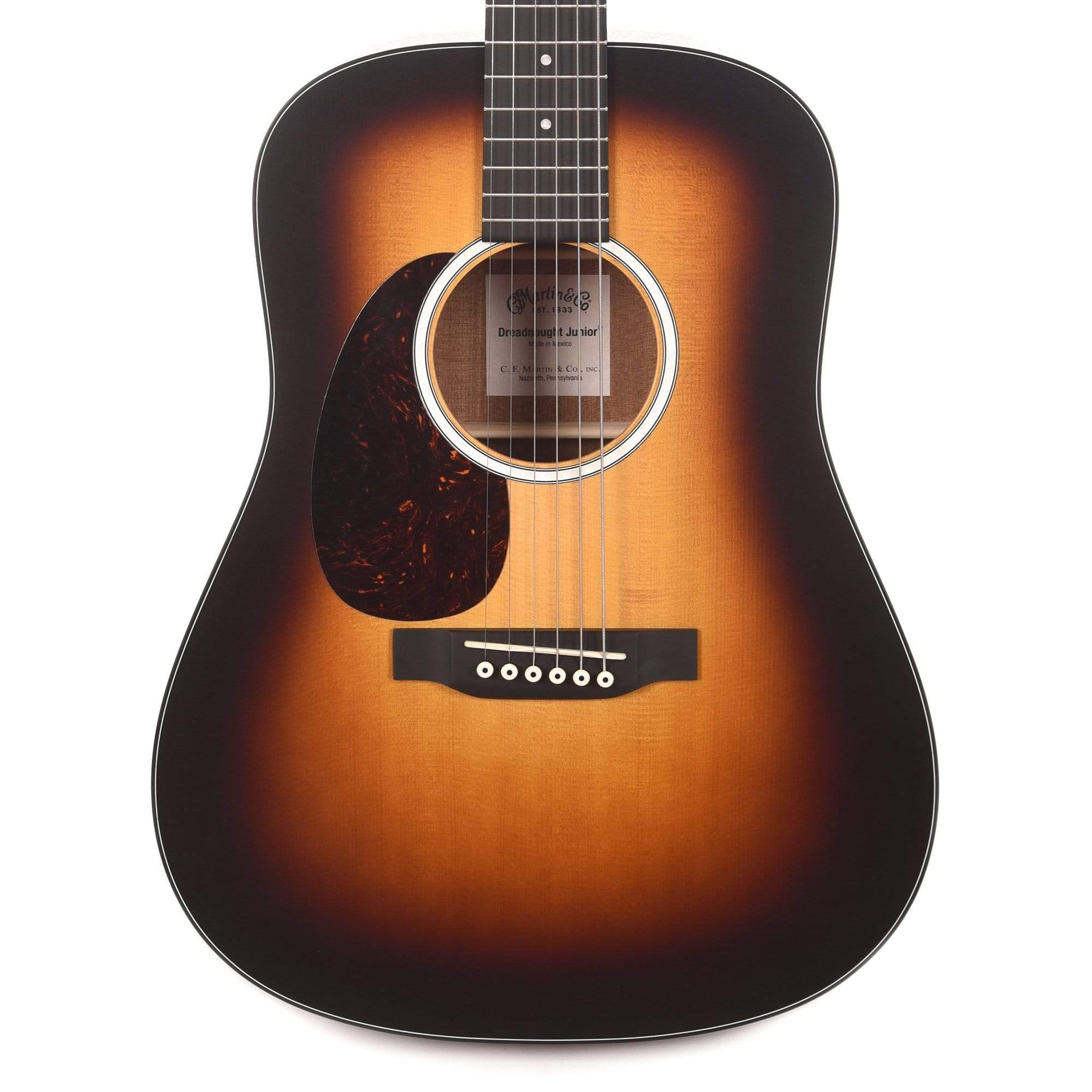 Martin D Jr-10 Burst Satin Sitka/Sapele LEFTY Acoustic Guitars / Dreadnought