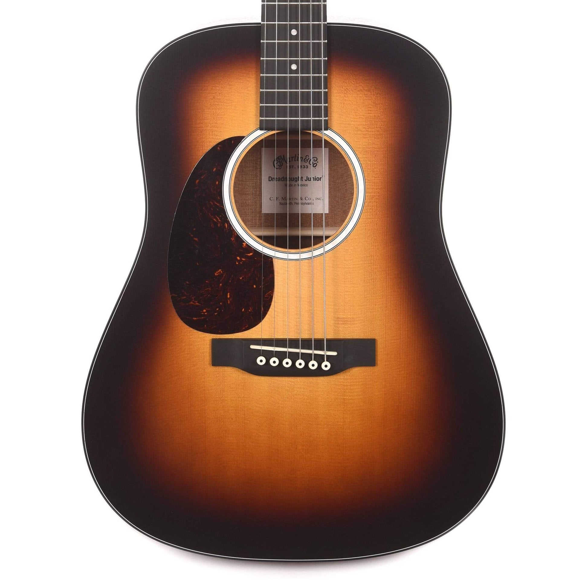 Martin D Jr-10 Burst Satin Sitka/Sapele LEFTY Acoustic Guitars / Dreadnought