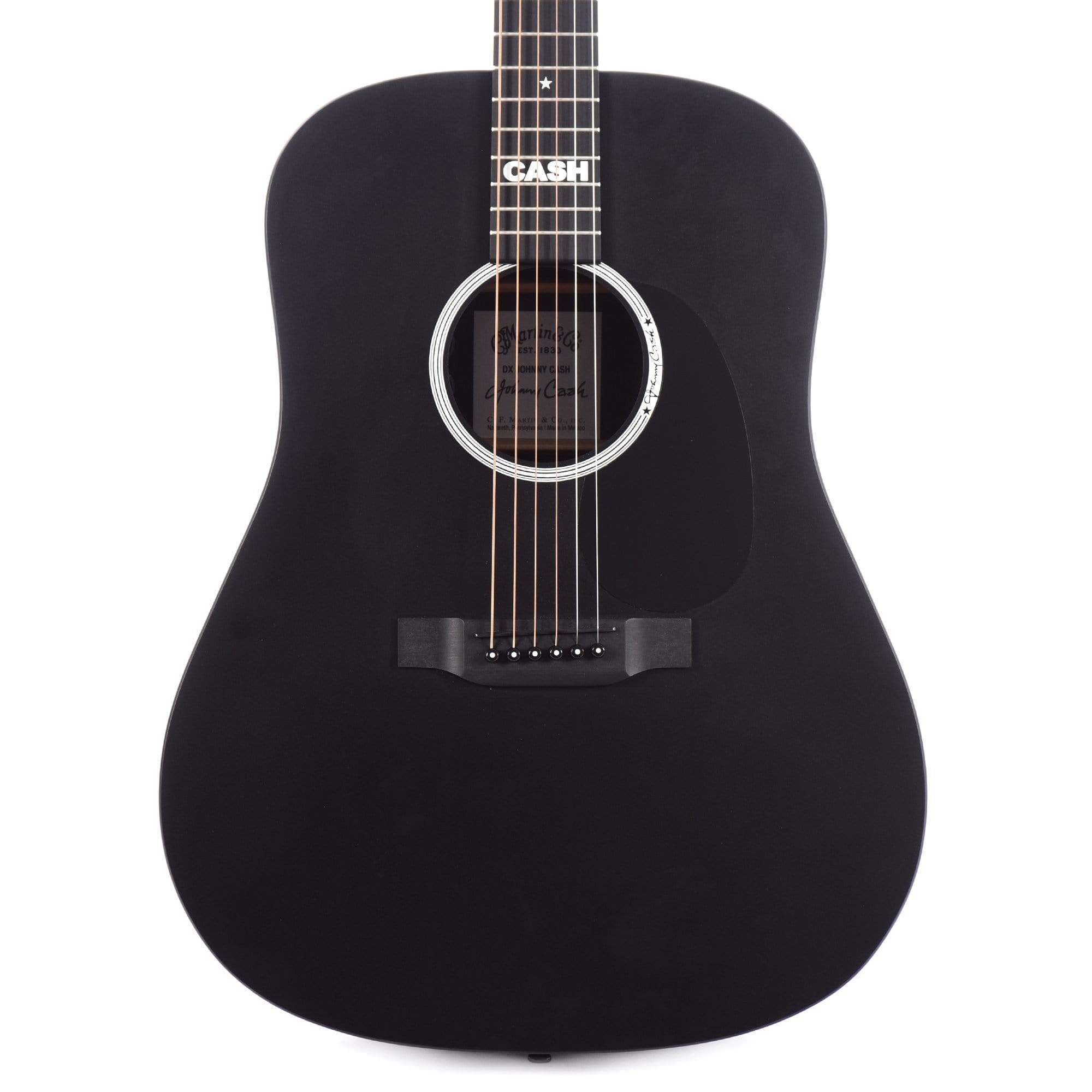 Martin DX Johnny Cash Black HPL w/Fishman MX NAMM Booth 2020 Acoustic Guitars / Dreadnought