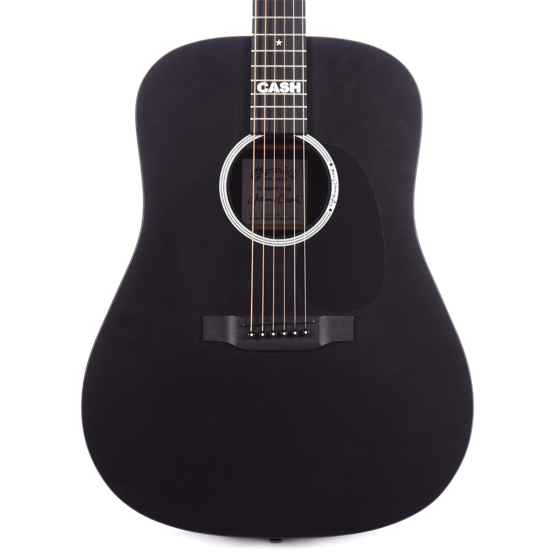 Martin DX Johnny Cash Black HPL w/Fishman MX NAMM Booth 2020 Acoustic Guitars / Dreadnought