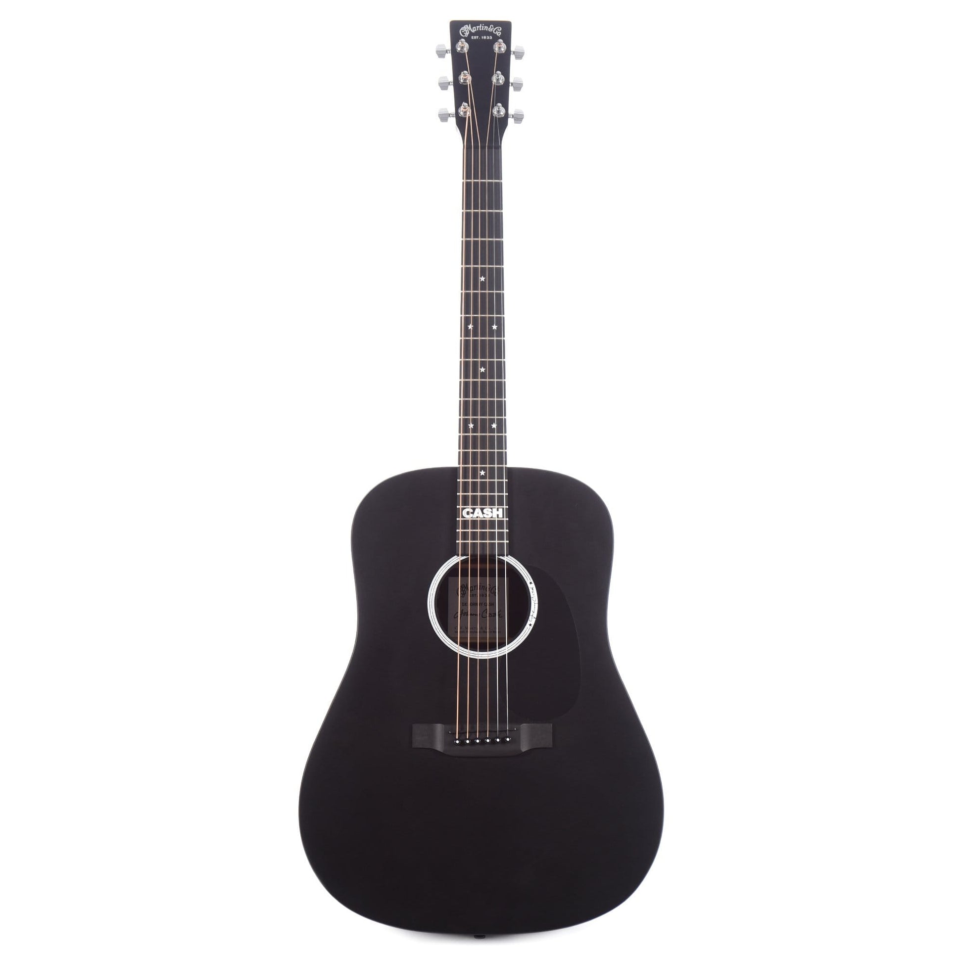 Martin DX Johnny Cash Black HPL w/Fishman MX NAMM Booth 2020 Acoustic Guitars / Dreadnought