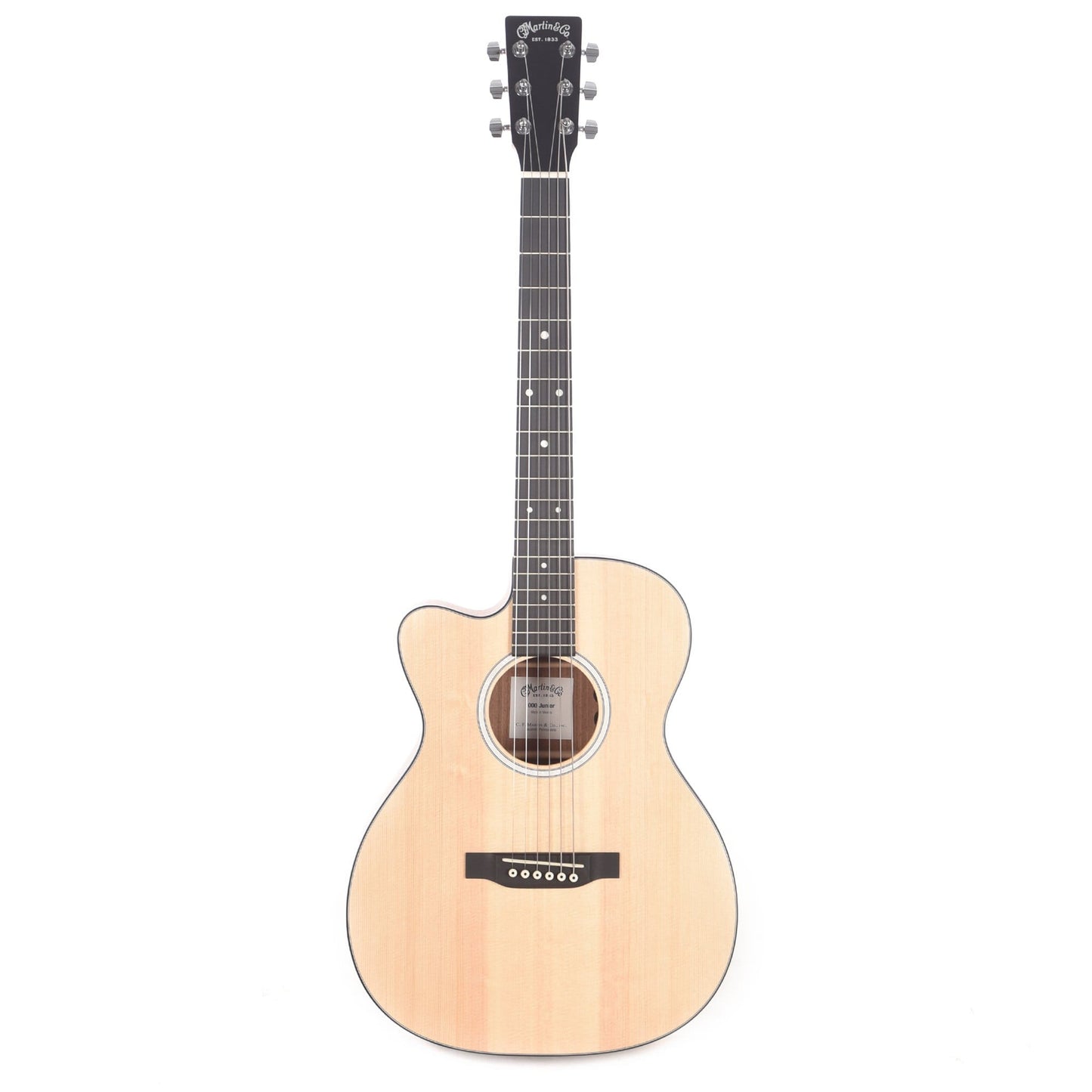 Martin 000C Jr-10EL Satin Sitka/Sapele w/Pickup LEFTY Acoustic Guitars / Left-Handed
