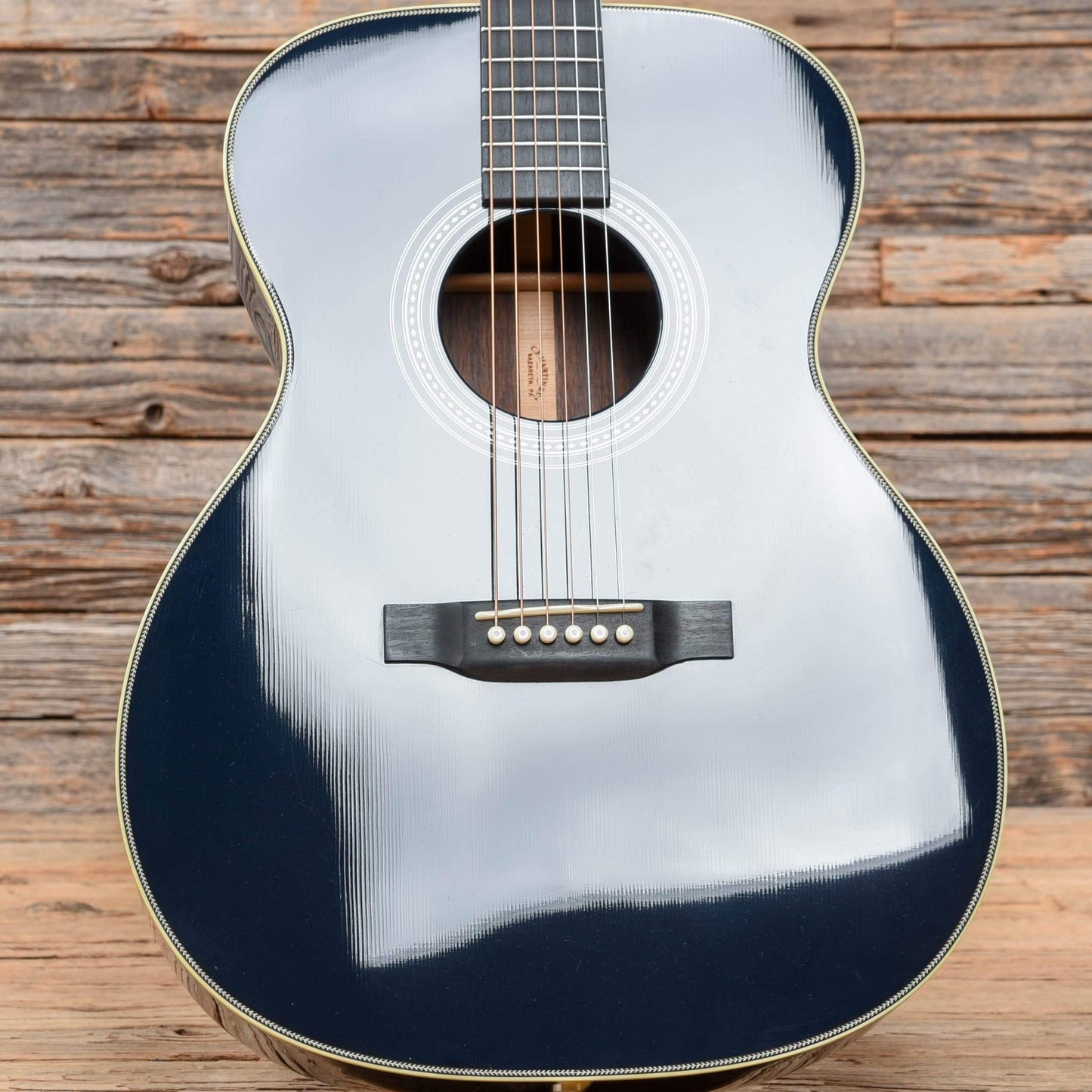 Martin Custom Shop 000-14 Fret Dark Navy Blue 2015 Acoustic Guitars / OM and Auditorium