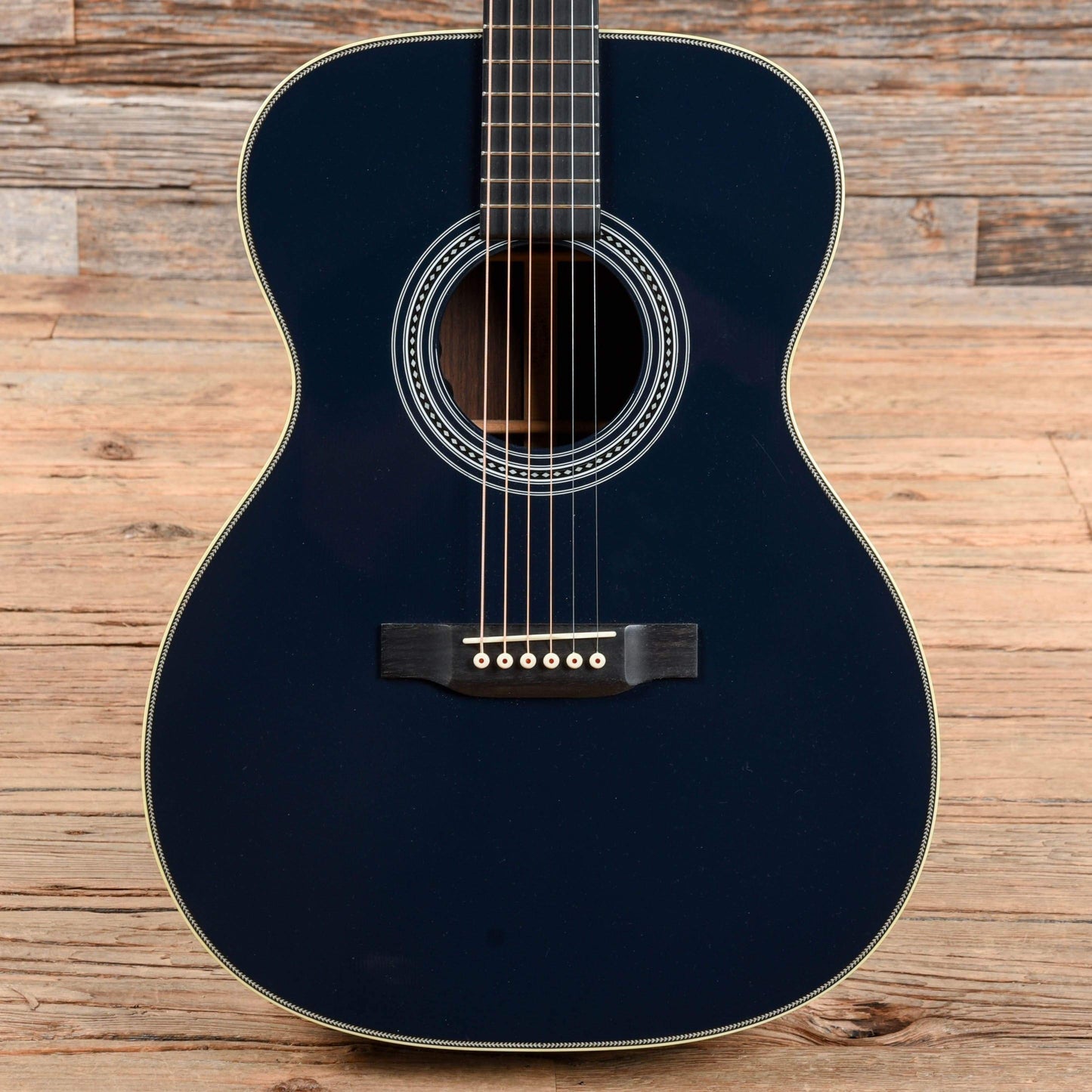 Martin Custom Shop 000-14 Fret Dark Navy Blue 2015 Acoustic Guitars / OM and Auditorium