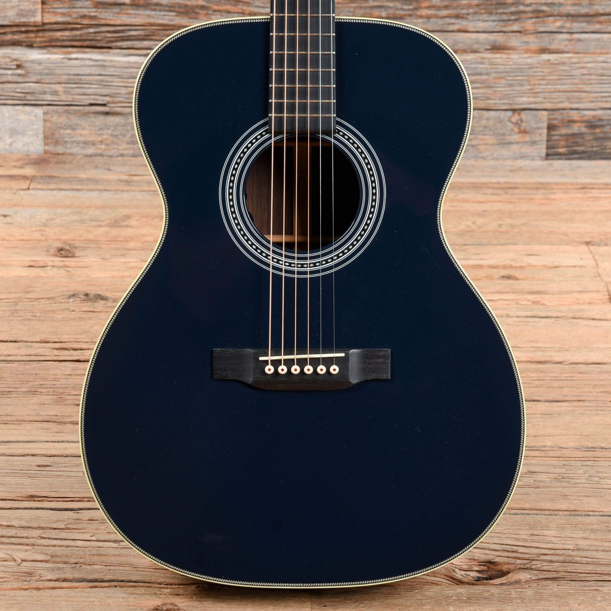 Martin Custom Shop 000-14 Fret Dark Navy Blue 2015 Acoustic Guitars / OM and Auditorium