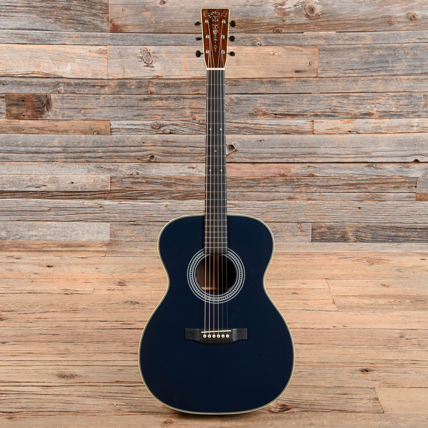 Martin Custom Shop 000-14 Fret Dark Navy Blue 2015 Acoustic Guitars / OM and Auditorium