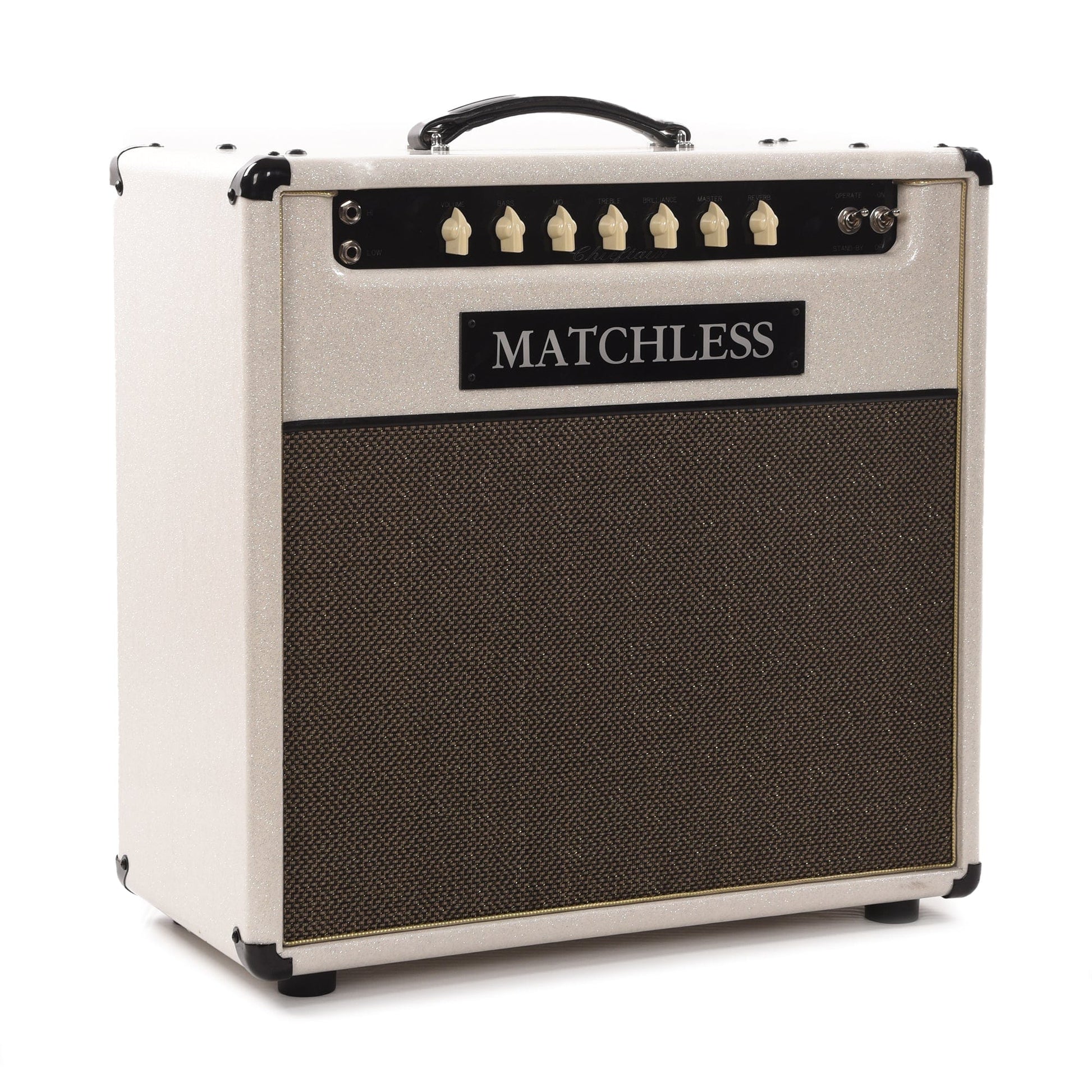 Matchless Chieftan Reverb 40W 1x12" Combo Sparkle Cream w/ Gold Grill Electric Guitars / Solid Body