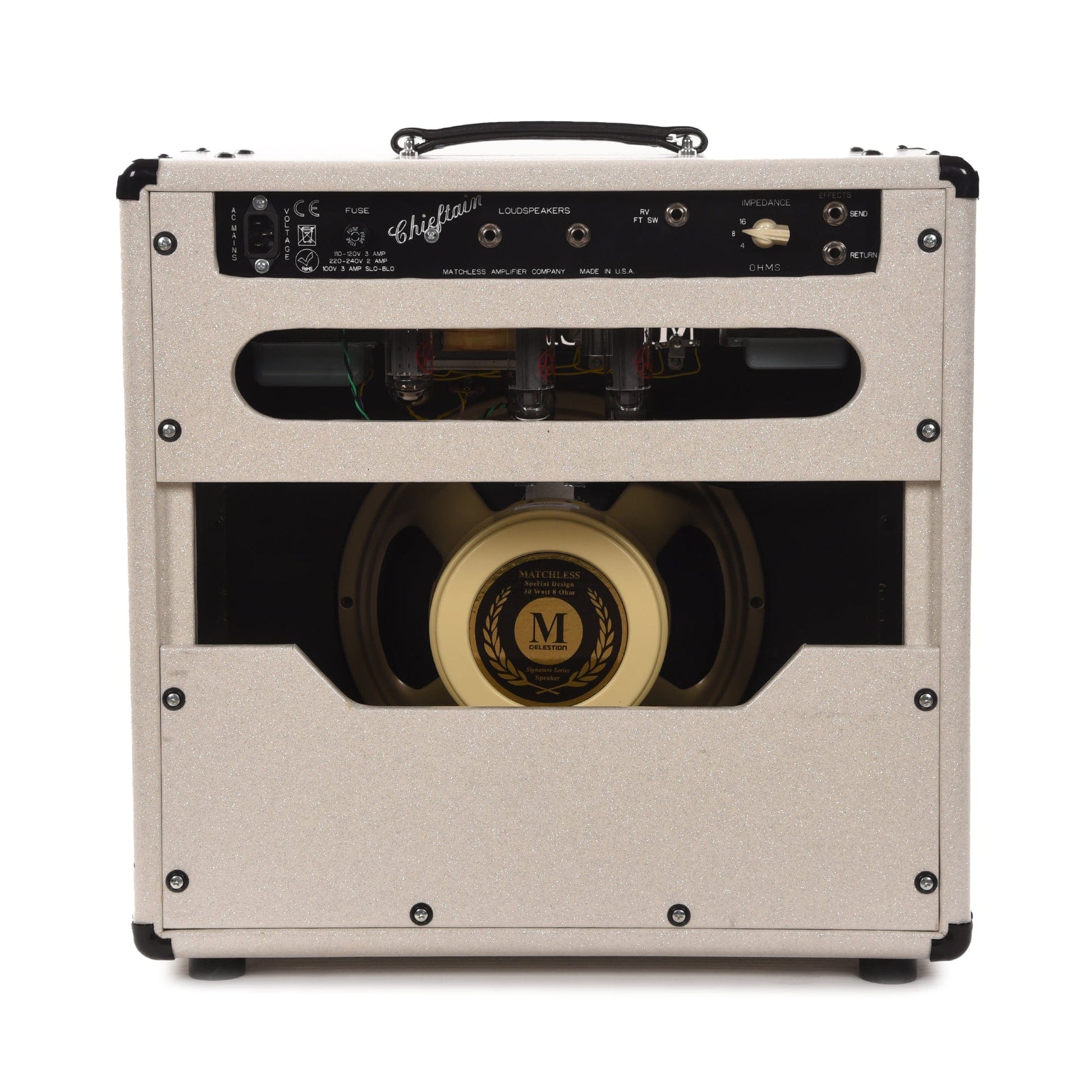 Matchless Chieftan Reverb 40W 1x12" Combo Sparkle Cream w/ Gold Grill Electric Guitars / Solid Body